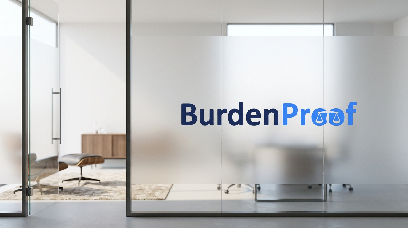 BurdenProof etched glass office signage